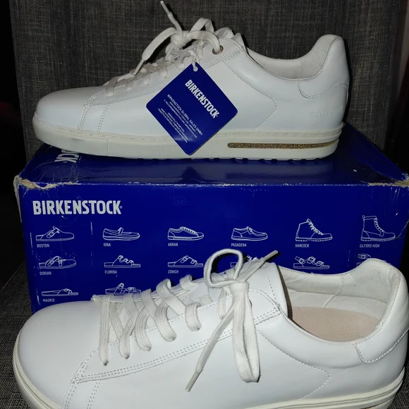 Birkenstock Bend Low Men's Classic White Sneakers - Picture 1 of 11